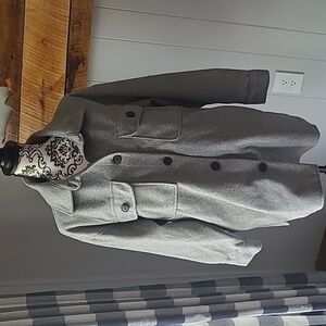 Forever 21 gray shacket sz medium flannel shirt jacket new